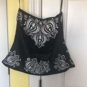 Silk zipper back corset